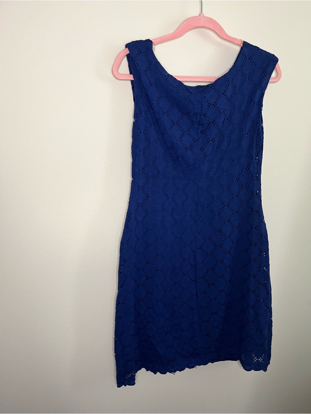 Connected Apparel Blue Eyelet Dress Size 8 - Picture 7 of 8
